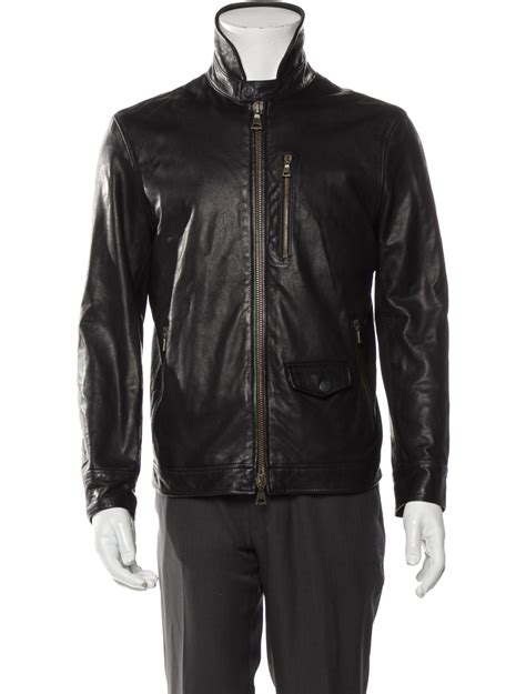 John Varvatos Lambskin Moto Jacket Black Outerwear Clothing