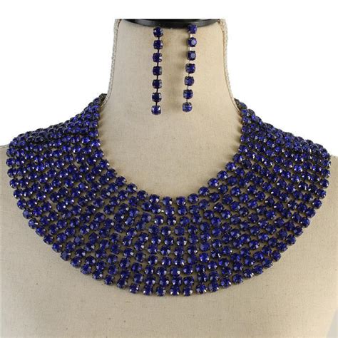 Rhinestone Chunky Fashion Necklace Set Ddflimport Wholesale