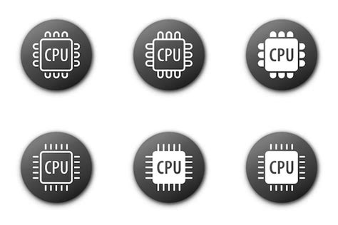 Os Cones Do Processador Definem A Ilustra O Vetorial Do Cone Da Cpu