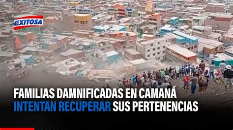 Familias damnificadas en Camaná intentan recuperar sus pertenencias