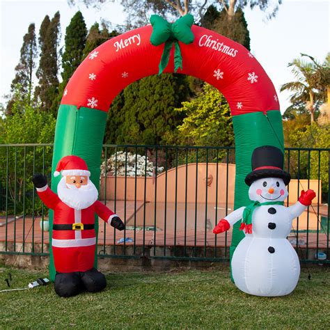 240cm Inflatable Santa Snowman Christmas Arch With Light