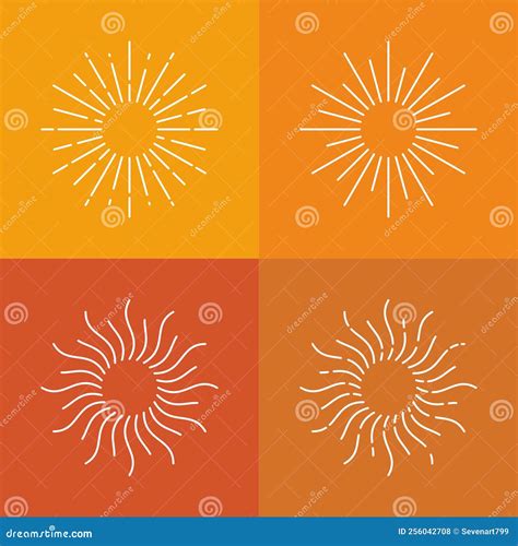 Set Of Sun Symbol And Signs Vector Stock Images Stock Vector