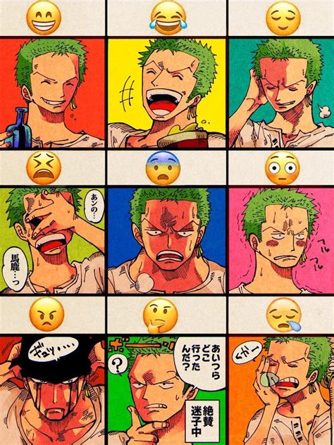 Roronoa Zoro , One piece , emoji | Zoro, Arte delle anime, Disegno manga