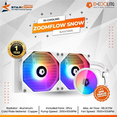 Jual ID-COOLING ZOOMFLOW 240XT SNOW ARGB AIO Liquid Water Cooling 240 ...