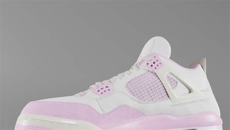 3d Model Jordan 4 Bubblegum Shoe Vr Ar Low Poly Cgtrader