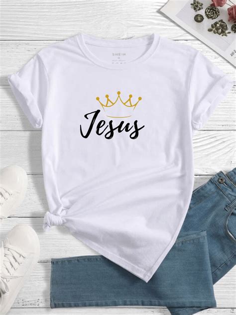 Camiseta Babylook T Shirt Feminina Casual Básica Estampa Cristã