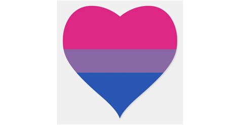 Bisexual Pride Stickers Hearts