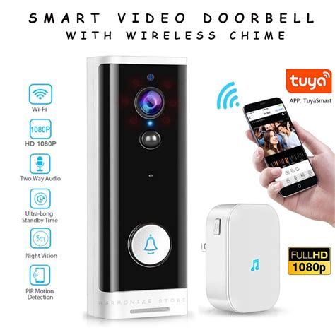 Jual Smart Video Doorbell Tuya Bel Pintu Dengan Kamera Dan Suara