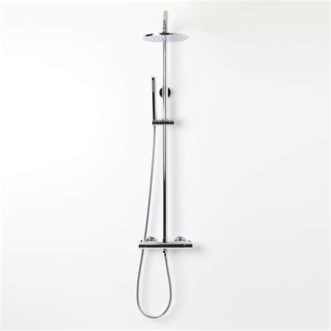 Elegance Chrome Exposed Thermostatic Shower With Riser Lusso