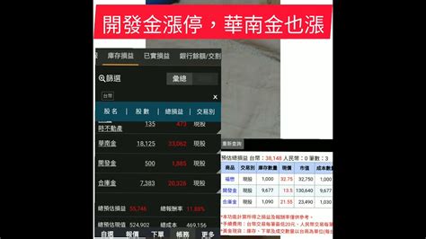 開發金漲停，華南金也漲 Youtube