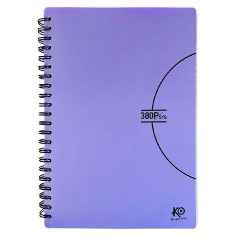 Cahier KO Wiro 380 Pages PF Avec Couverture Plastique Uni Pastel 8500538