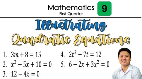 Illustrating Quadratic Equations Mathematics Grade Youtube