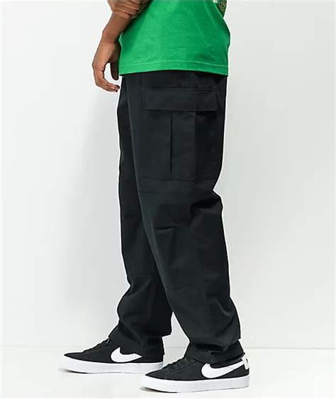 Empyre Loose Fit Black Cargo Skate Pants