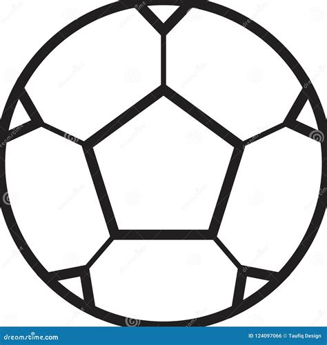 Simple Soccer Ball Related Vector Line Icon Outline Style Stock Vector