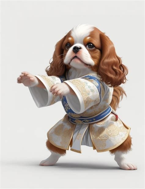 Premium AI Image | A Cavalier King Charles Spaniel baby is doing a ...