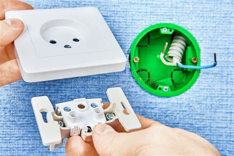 Installation of New European Standard Socket Stock Photo - Image of industry, connections: 147412958