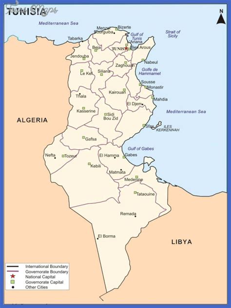 Tunisia Map - ToursMaps.com