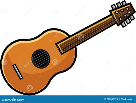 Guitarra Ac Stica De Dibujos Animados Ilustraci N Del Vector