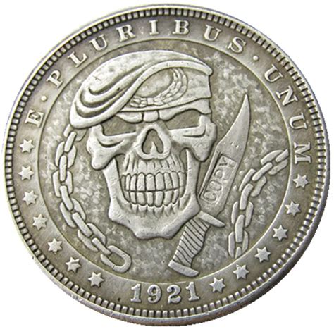 Us Hobo Morgan Dollar Skull Zombie Skeleton Copy Coins In Non