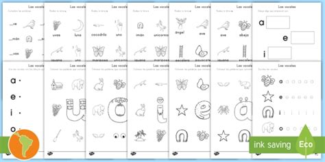 Recursos Discriminación visual y auditiva de las vocales