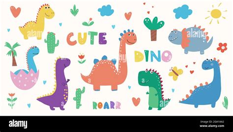 Dinosaur Clipart Dino Clipart Cute Dinosaur Graphics,Vector Stock Vector Image & Art - Alamy