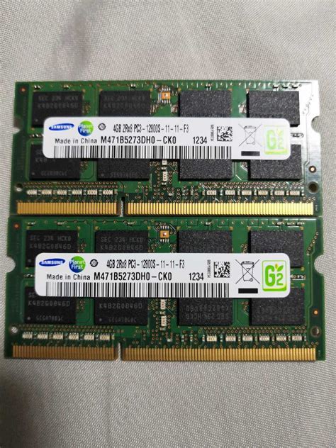 Samsung サムスン ノート用メモリ 4gb × 2枚 計8gb Pc3 12800s Ddr3 So Dimm M471b5273dh0