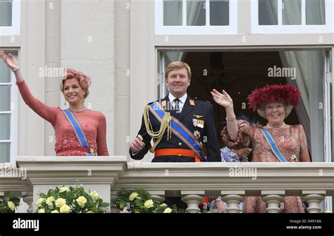 Dutch Queen Beatrix R Crown Prince Willem Alexander And Crown