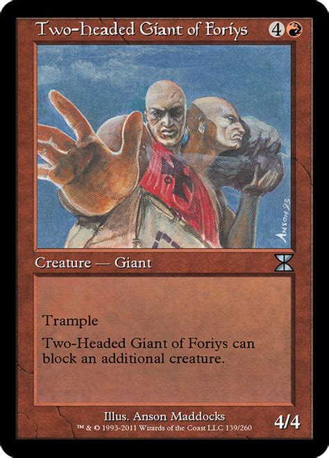 MTG Cards Hourly — Two-Headed Giant of ForiysArtist: Anson Maddocks...