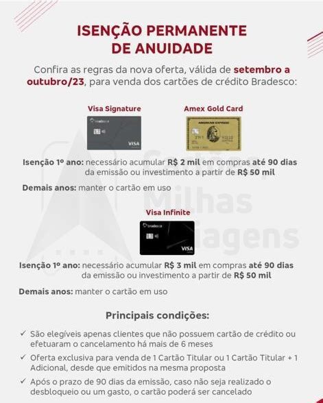 Bradesco Lança Campanha De Isenção Permanente De Anuidade Cartões