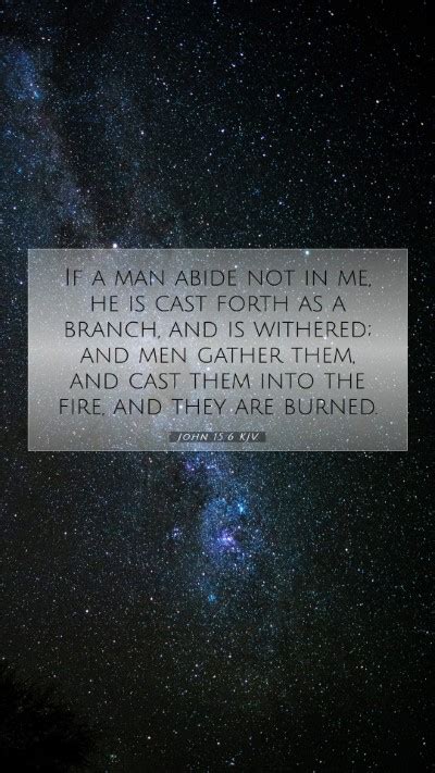 John 156 Kjv Mobile Phone Wallpaper If A Man Abide Not In Me He Is