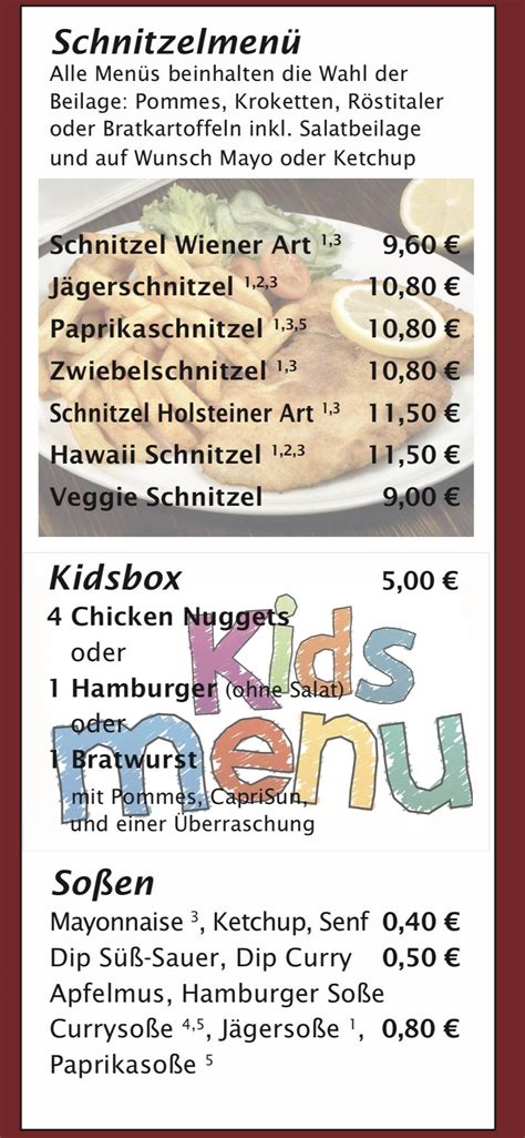 Speisekarte von Zentis Grilleck - Der klassische Imbiss pub & Bar, Beverungen