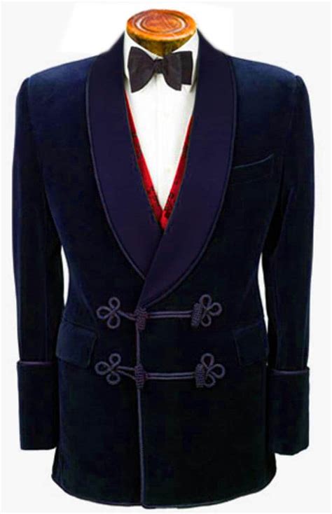 Men Smoking Jacket Navy Blue Velvet Jacket Hosting Dinner Etsy