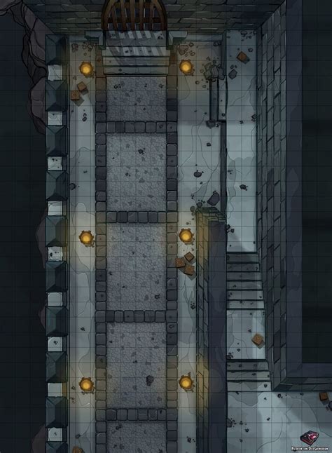 Castle Wall Battle Map 22x30 : r/Roll20