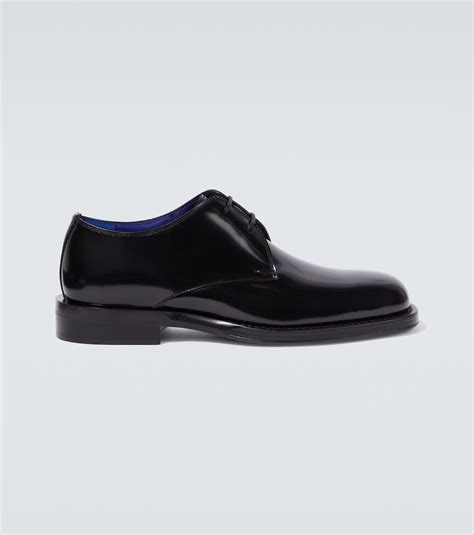 Leather Derby Shoes In Black Burberry Mytheresa