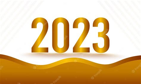 Feliz Año Nuevo 2023 Efecto De Texto Dorado Con Fondo Vector Premium