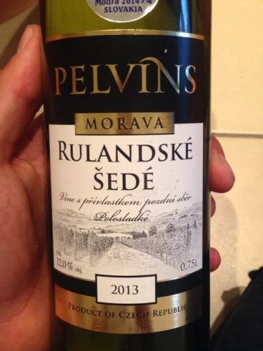 Pelvins Rulandské Šedé Pozdní Sběr Polosladké Vivino US