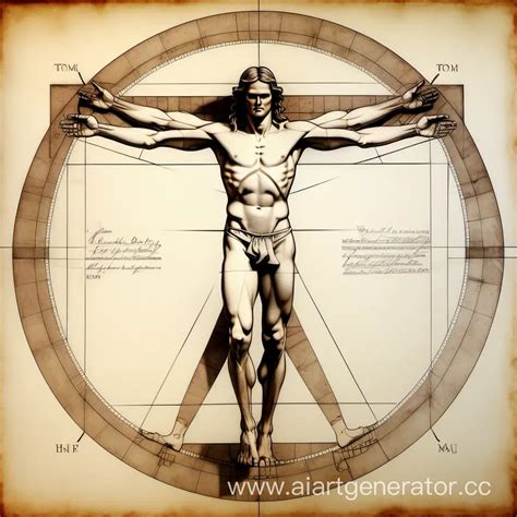 Tom Brady In Modern Vitruvian Pose Iconic Athletic Beauty AI Art