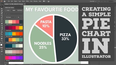 Creating A Simple Pie Chart Using Adobe Illustrator Example Of Info Graphics Youtube