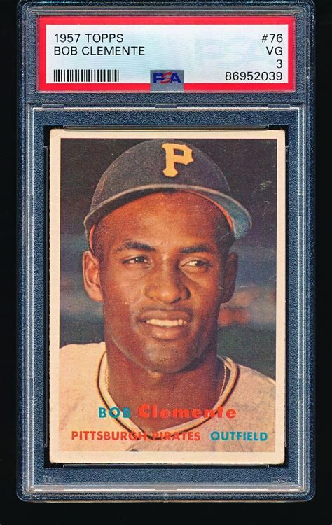 1957 Topps ROBERTO CLEMENTE 76 PSA 3 CENTERED EBay