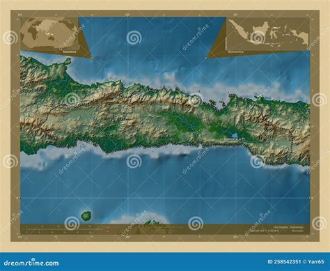 Gorontalo Indonesia Physical Labelled Points Of Cities Stock