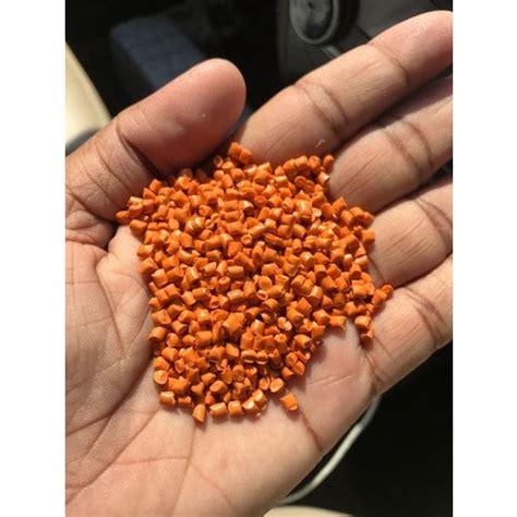 PP Plastic PP Orange Granules Packaging Size 25 Kg For General