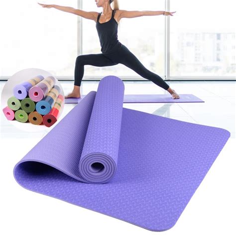 Mm Tpe Yoga Mat Anti Slip Sports Fitness Exercise Pilates Gym