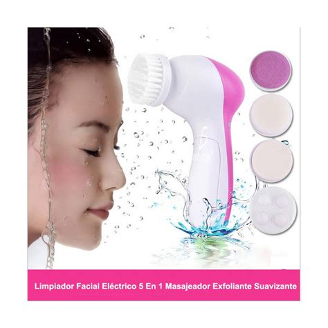 Limpiador Facial Eléctrico 5 En 1 Masajeador Exfoliante Suavizante