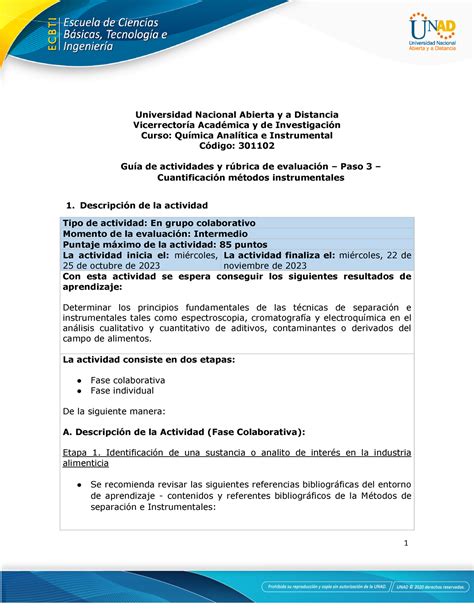 Paso 3 Cuantificación métodos instrumentales Universidad Nacional