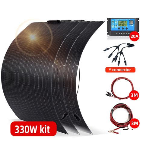 Kit De Panneaux Solaires Flexibles Etfe Lhorloge Chargeur De Batterie Dalimentation Système