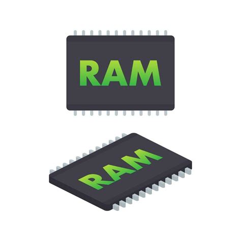 Computer Ram Memory Computer Hardware Components Vector Stock