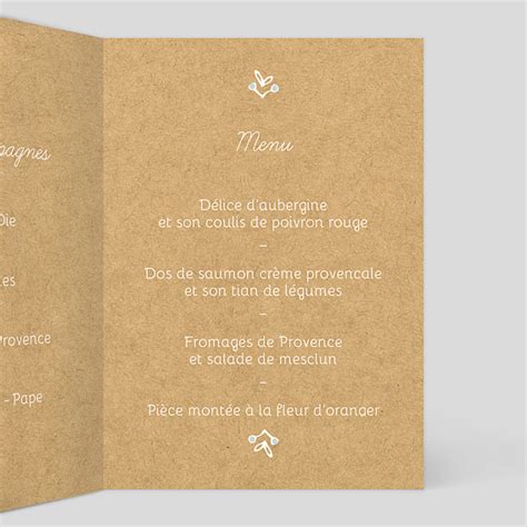 Menu De Mariage Timeline Dentelle Popcarte