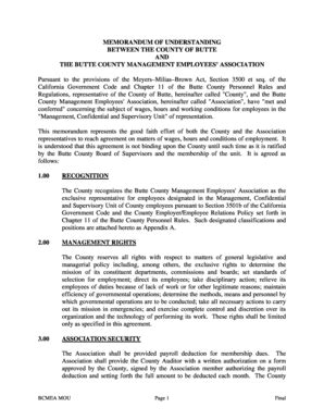 Fillable Online Bcmea Memorandum Of Understanding Between The Bcountyb