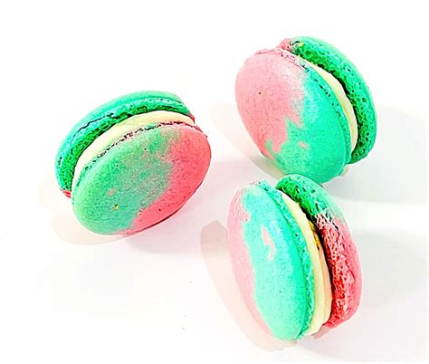 6 Pack Rosewater And Pistachio French Macarons Etsy