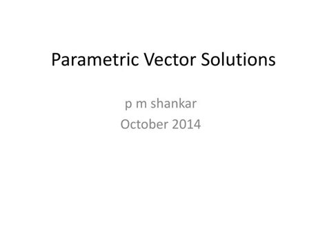 Parametric Vector At Vectorified Collection Of Parametric Vector